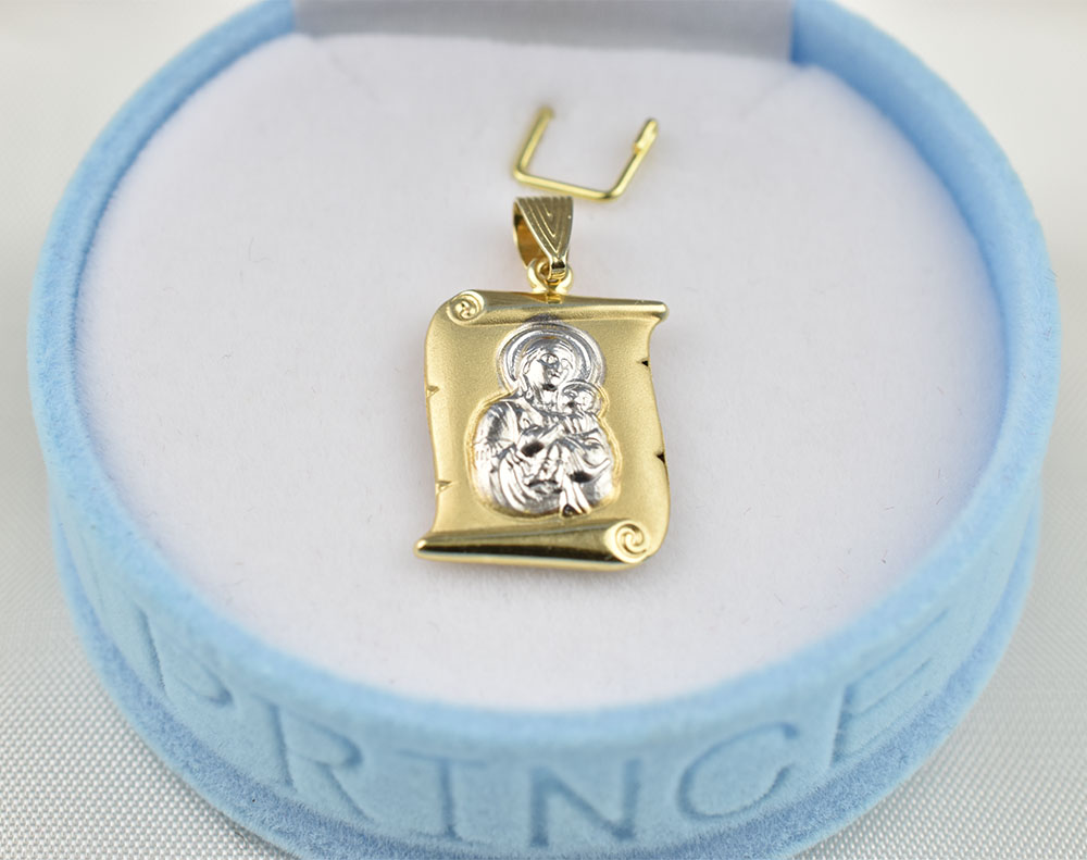 Δίχρωμο Χρυσό Φυλαχτό Κ14